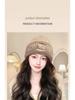 Women's Fashionable Knitted Wool Hat with Realistic Non-Detachable Wig for Autumn/Winter 2025
