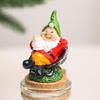Christmas Themed Resins Dwarf Gnomes Figurine Candy Jar Glass Cookie Food Storage Container Table Decors Ornament Gift
