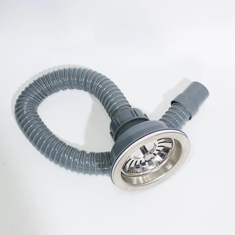 Double Bowl Kitchen Sink Drain Pipe Kit Leak Proof Anti Blocking UV Resistant Long Lifespan for Outdoor Patio Kitchen Sinks