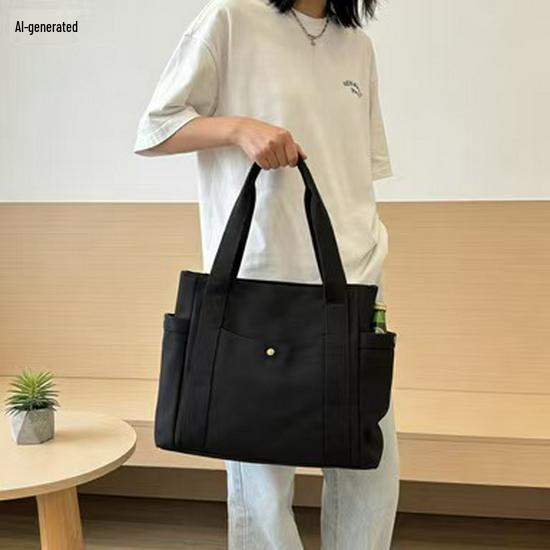 Women's Canvas Shoulder Bag - Versatile, Large Capacity, Multifunctional Handbag for Commuting and Students