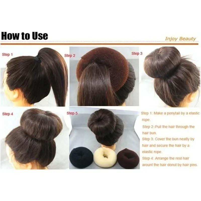14CM Big Hair Bun Princess Donuts Meatball Headwear Hairs Accessories Headband Wear Styling Tools for Women