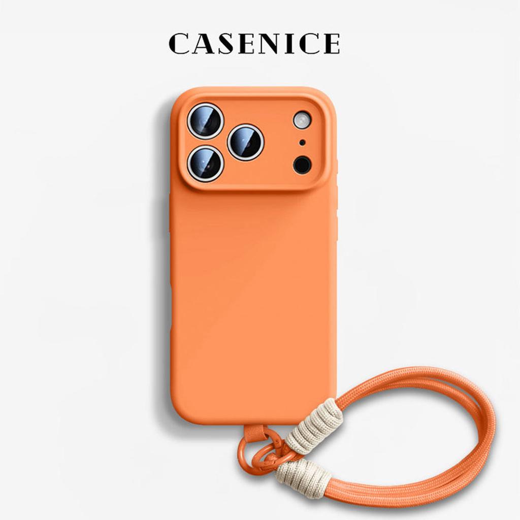 The new magnetic suction is suitable for iphone17promax mobile phone case 16 with lanyard 15 liquid silicone 13 apple 14pr.