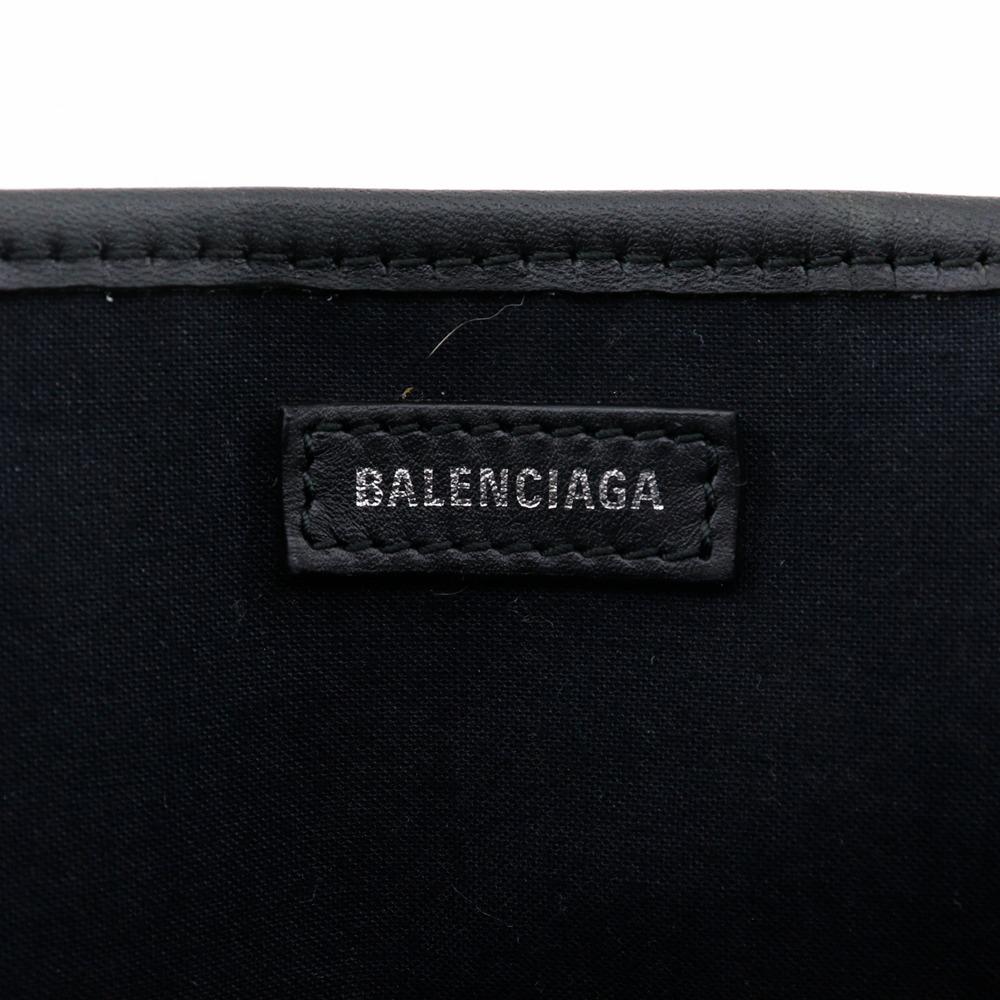 Balenciaga Cabas S Handbag Tote Bag White / Black Canvas Women Used