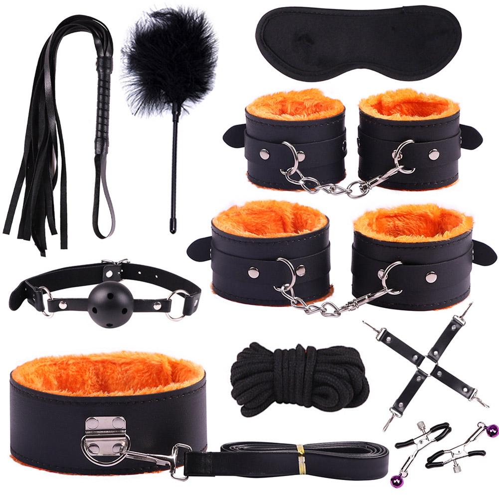 10Pcs Whip Sex Footcuffs Toys Bondage Intimate Adult Set