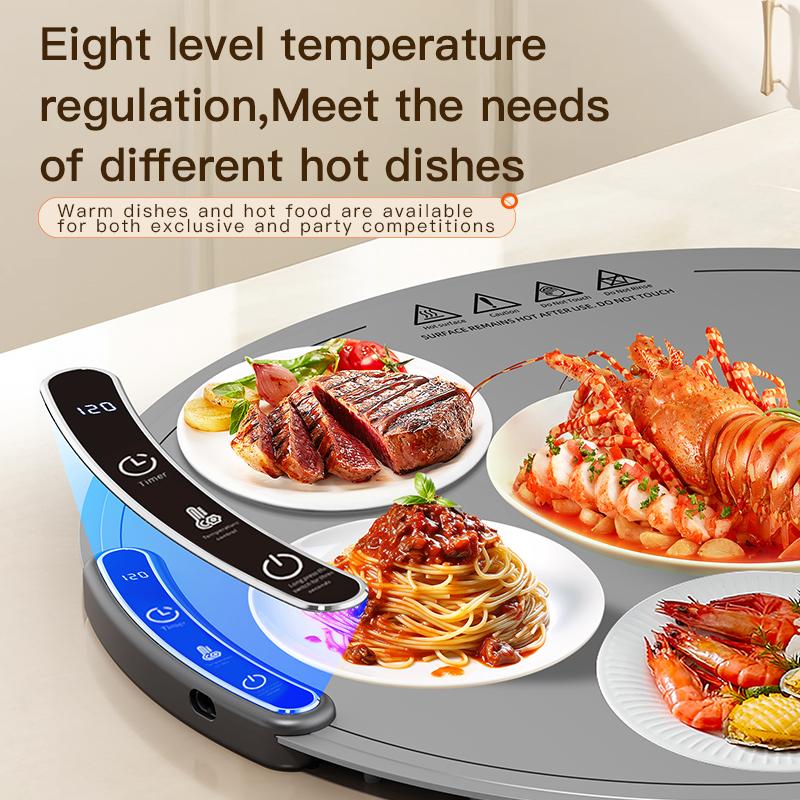 Flexible Silicone Warming Mat Foldable Food Warming Tray Food Warmer Mat Mat Warming Cutting Board Constant Warm Dishes
