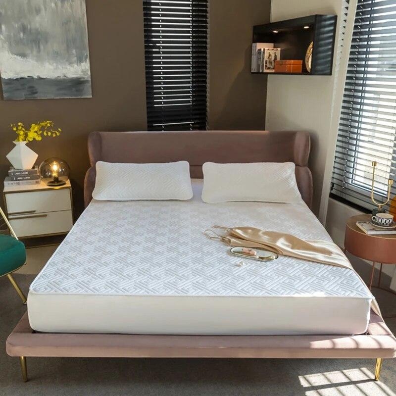 1 Piece Of High-grade Pure Cotton Quilted Bed Sheet, Warm Antibacterial And Anti-mite Bed Sheet Mattress Cover.