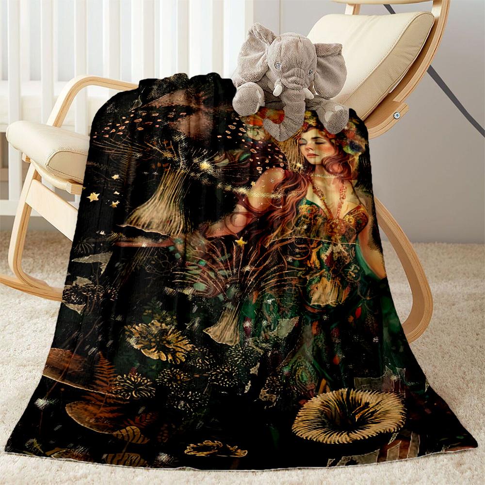 Gothic Style Blanket Ultra-Soft Perfect for Sofa Seaside Office Chair for All Occasions Digital Print Ideal Gift For Birthday Valentine'S Day