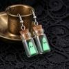 Gothic Style Accessories Glow Ghost Necklace, Glow-in-The-Dark Bottle Pendant, Cute Dark College Jewelry Earrings, Halloween for Women Men Cosplay