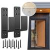 Upgraded Door Barricade Brackets Heavy Duty U-Shaped Bar Holders  Barn Security