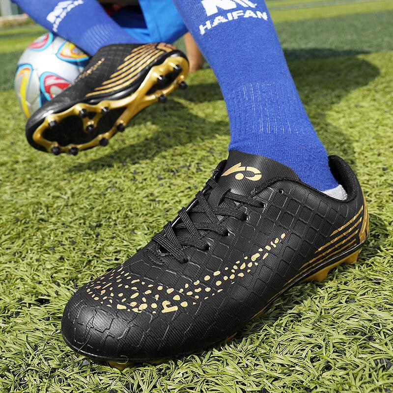 Fashion Men's Soccer Shoes FG/TF Non-Slip Soccer Cleats Training Shoes Ultralight Outdoor Sneaker Lace Up Casual Light Football Boots 45