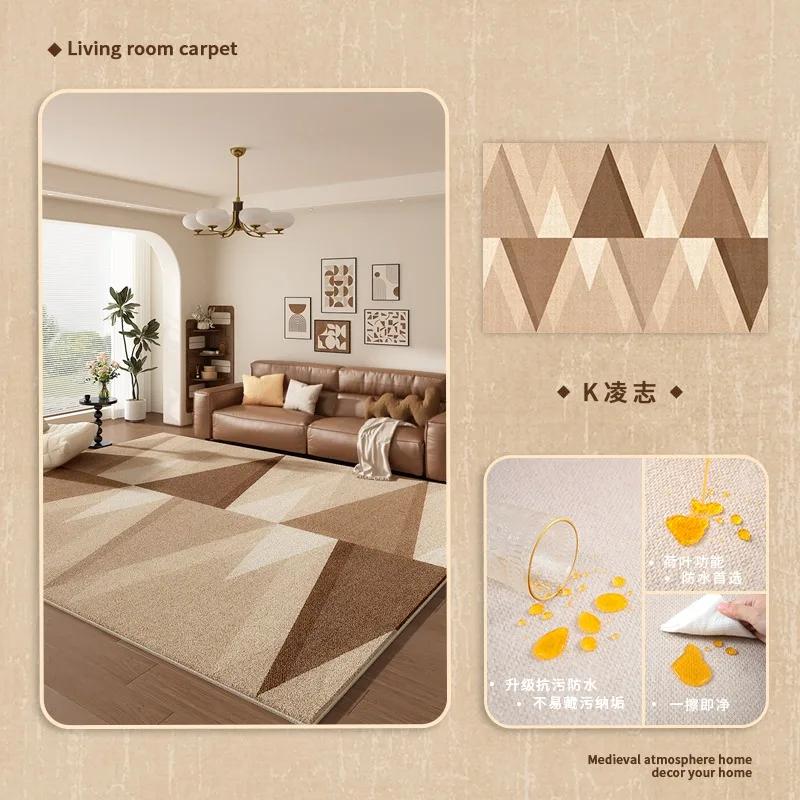 Cream Color Living Room Carpet Light Luxury Home Decoration Bedroom Rug Large Size Plush Sofa Coffee Table Floor Mat Tapis
