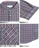 Men's 3/4 Sleeve Check Shirt, Breathable, Quick-Drying, Cool, Lightweight, Regular Collar, Size 4L, Beige (33)