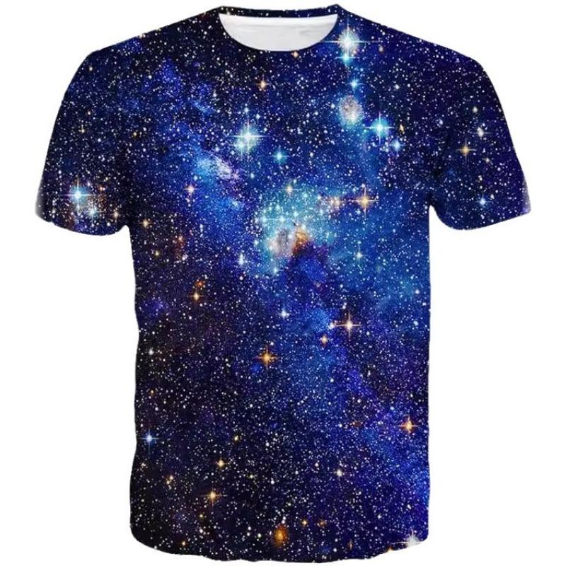 Summer Fashion 3D Printing Cool Print Men's Women's Casual Pattern Round Neck Short Sleeved Shirt