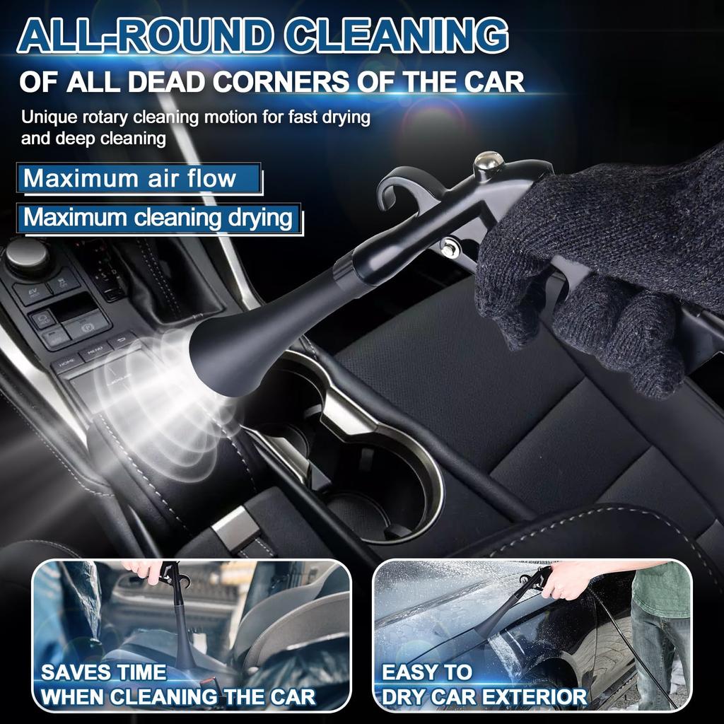 Car Cleaning Gun, Detail Interior Dryer Air Blow Gun, High Pressure Blower, Quickly Blows Away Dirt and Dust, Used with Air