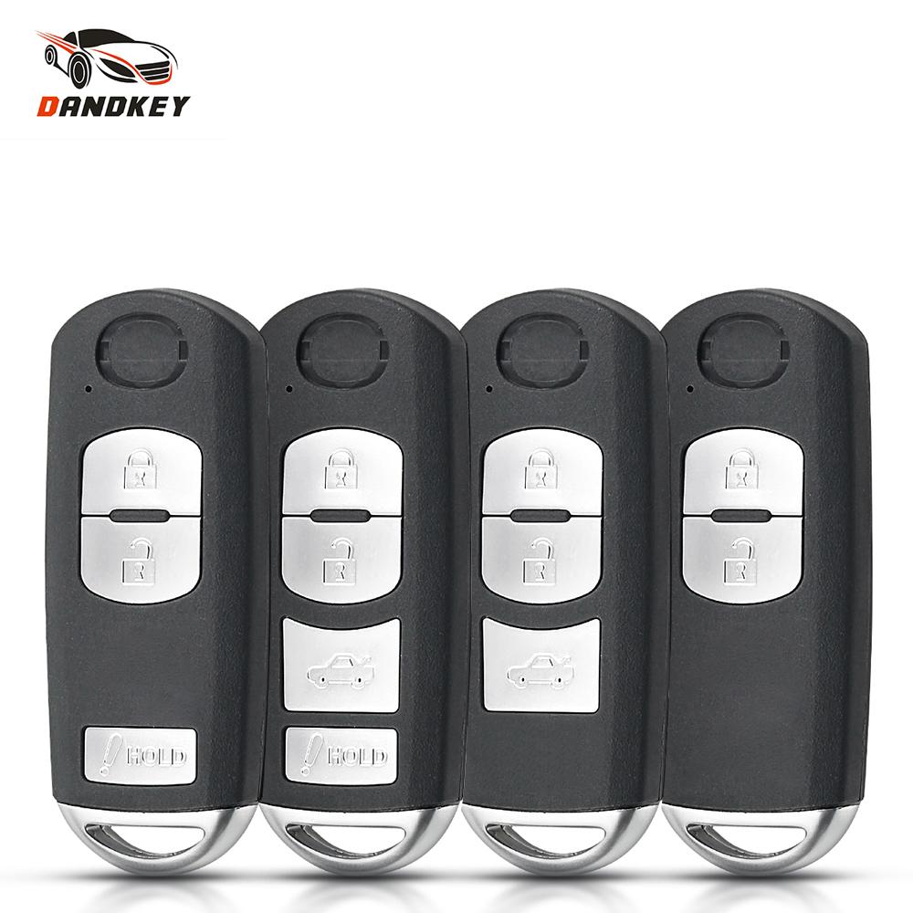 Dandkey For Mazda 3 5 6 Cx5 Cx7 Cx-5 Atenza Clip Smart Auto 2/3/4 Buttons Car Key Shell Replacement Fob With Emergency Key Blade