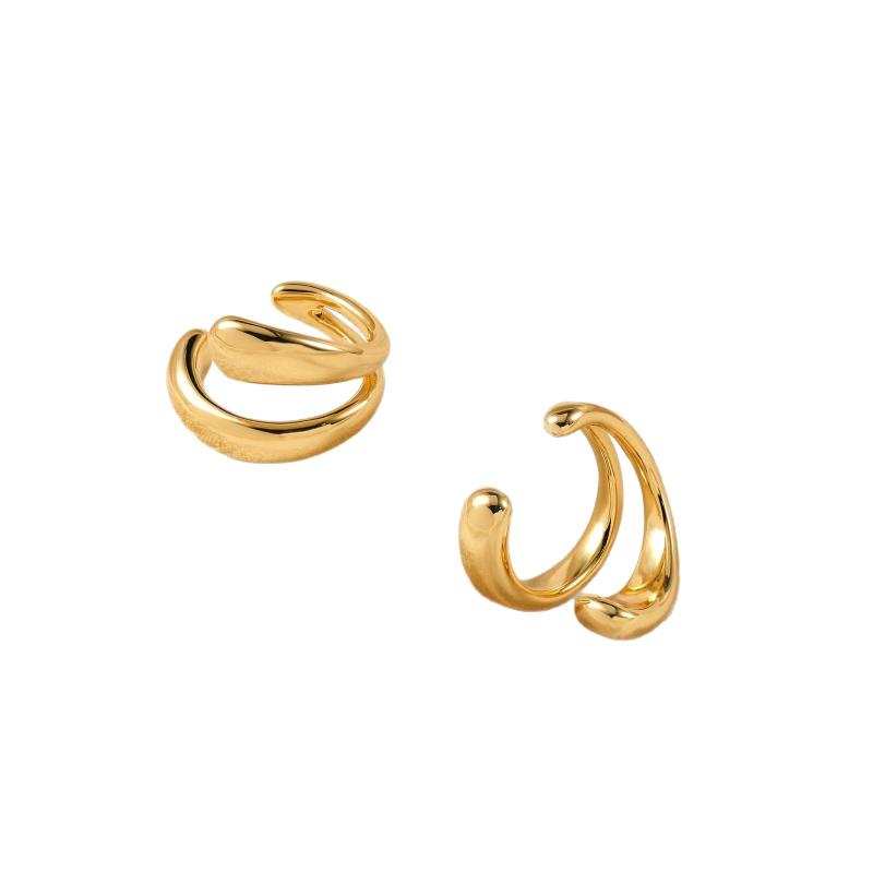 1/2Pcs  Minimalist Women'S Piercless Ear Clip Earring Classic Trendy Earcuff Earrings Jewelry Decorative Accessories Gift