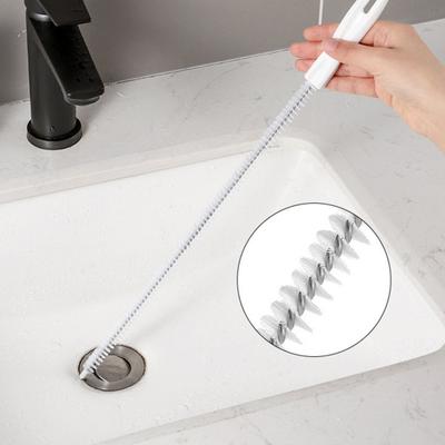 4ks 45CM kanalizace Bagrovací kartáč s rukojetí Flexibilní nylonové štětiny dřez Čisticí štětec na čištění potrubí Kartáček na čištění potrubí Kuchyňské příslušenství do koupelny