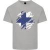 Torn Finland Flag Finnish Day Football Unisexs Light Cotton TShirt