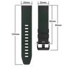 Zweifarbiger Leder-Silikon-Riemen für Garmin Fenix 7X 7 6X 6 5 5X Plus/Epix Pro Gen 2 47mm 51mm Quick Fit 26mm 22mm Uhrenarmband