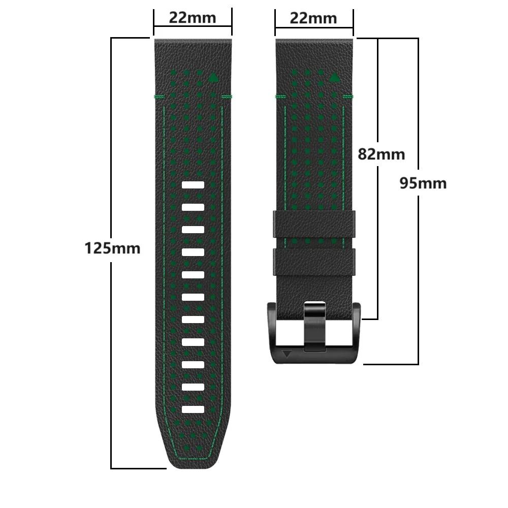Zweifarbiger Leder-Silikon-Riemen für Garmin Fenix 7X 7 6X 6 5 5X Plus/Epix Pro Gen 2 47mm 51mm Quick Fit 26mm 22mm Uhrenarmband