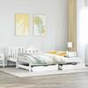 VidaXL Daybed with Trundle and Drawers Without Mattress White 90x190cm 3302224