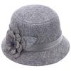 Linen Material Fedora Hat Floral Design Bowler Hat Vintage European Bucket Hat  Formal Events