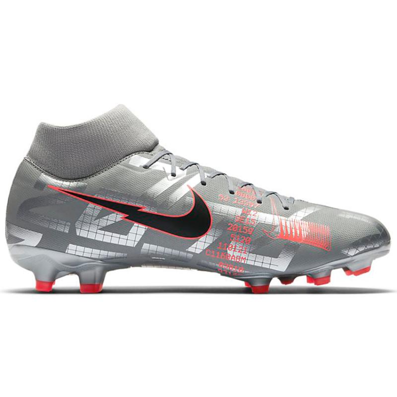 Nike Mercurial Superfly 7 Academy Mg Metallic Grey Crimson Sneakers AT7946-906