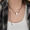 Simple Star Pendant Necklace Glass Beaded Clavicle Chain Choker Necklace Statement Jewelry Fashion Neck Chain Gifts