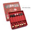 Fork Christmas Spoon Set Utensils Dessert Stainless Steel Xmas Party Gift Decor