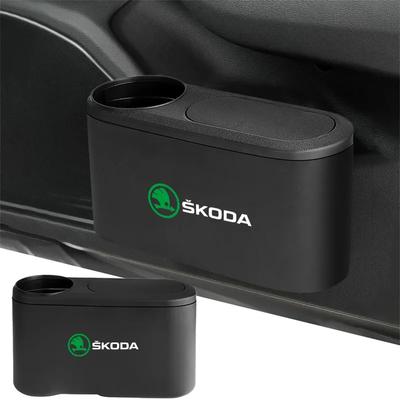 Dla Skoda S Octavia Rapid Fabia A7 Superb KAMIQ VRS Roomster Samochodowy Wiszący Kosz na Śmieci Organizer do Drzwi Bocznych ABS Pojemnik na Parasole