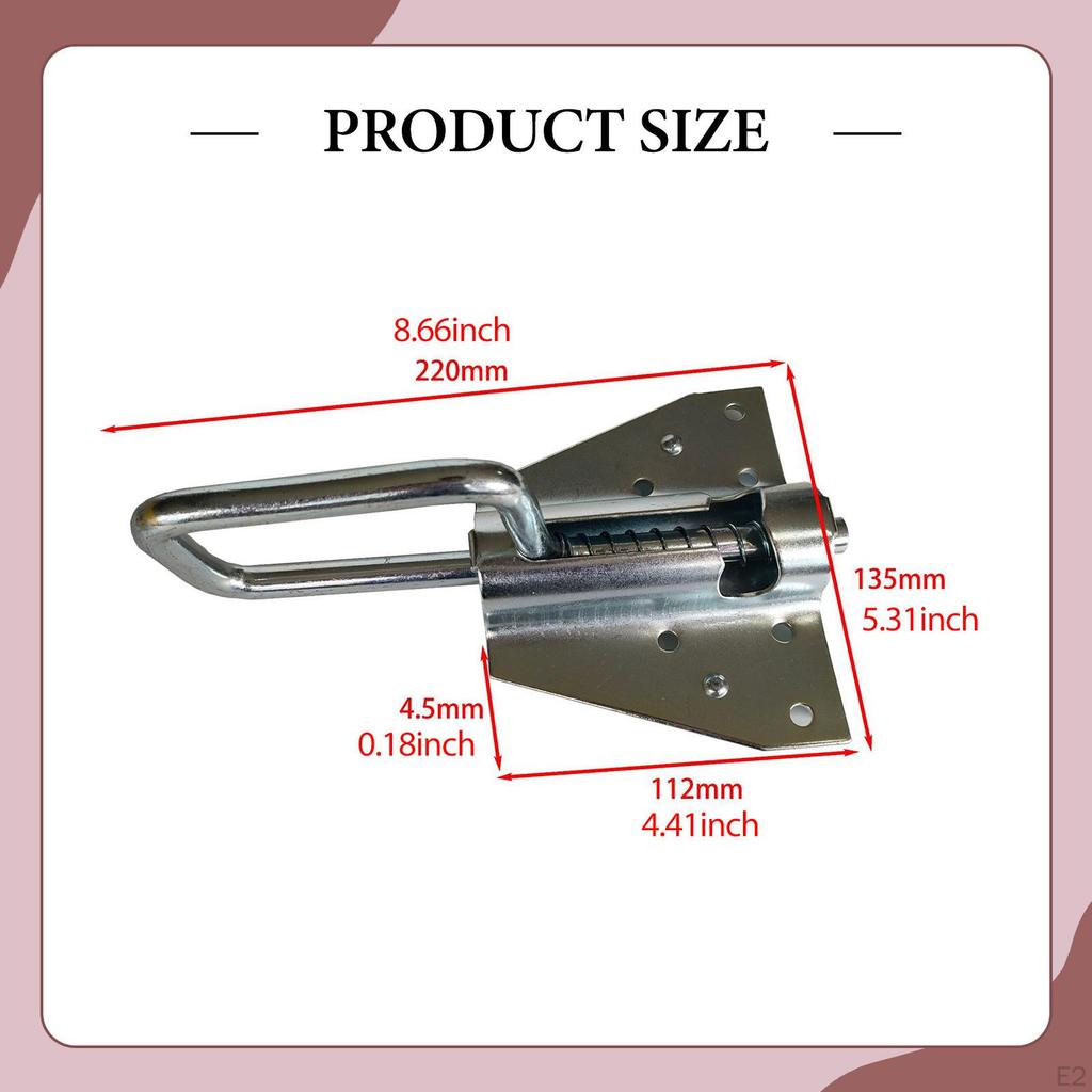 Door Lock Easy Installation Slide Latch Accessories for Courtyard Garden Metal Fence Outside