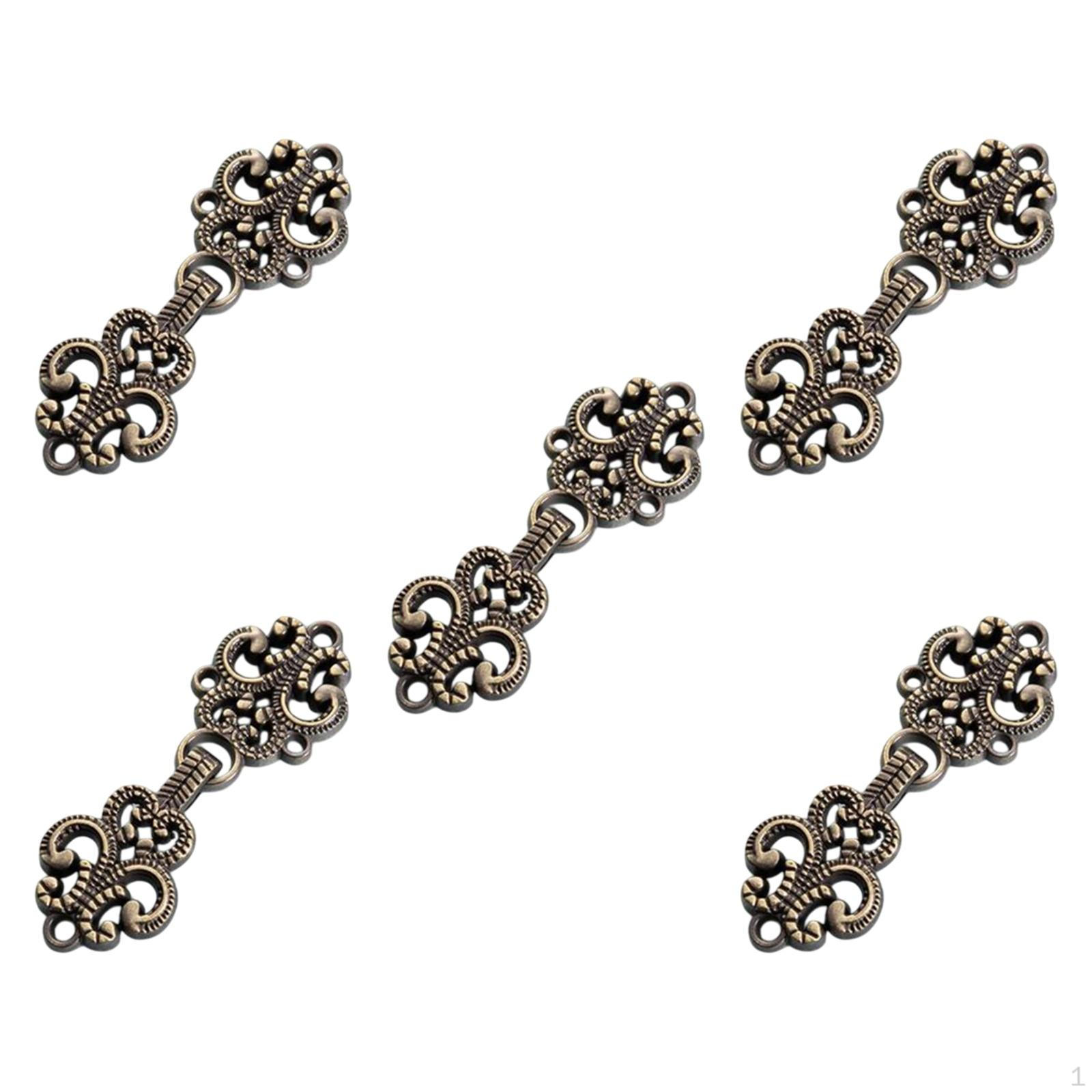 

5 штук застежек-зажимов для платьев, пальто и свитеров бронзовый