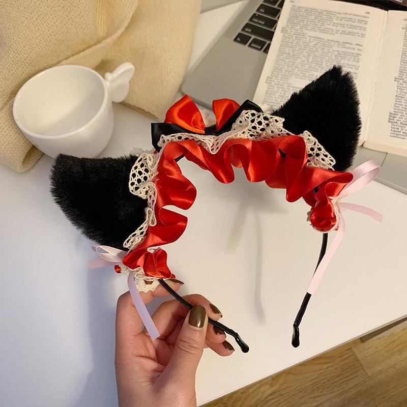 Cute Cat Ear Bell Headband Cosplay Lovely Kitty Hair Clip Hair Accessories Maid Barrette Bow Headband
