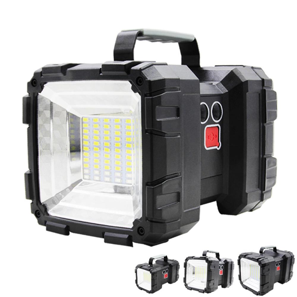 XHP70 Superhelle Doppelkopf-Taschenlampe 200W Wiederaufladbare LED-Taschenlampe Wasserdichte Handheld-Arbeitsleuchte Scheinwerfer Camping