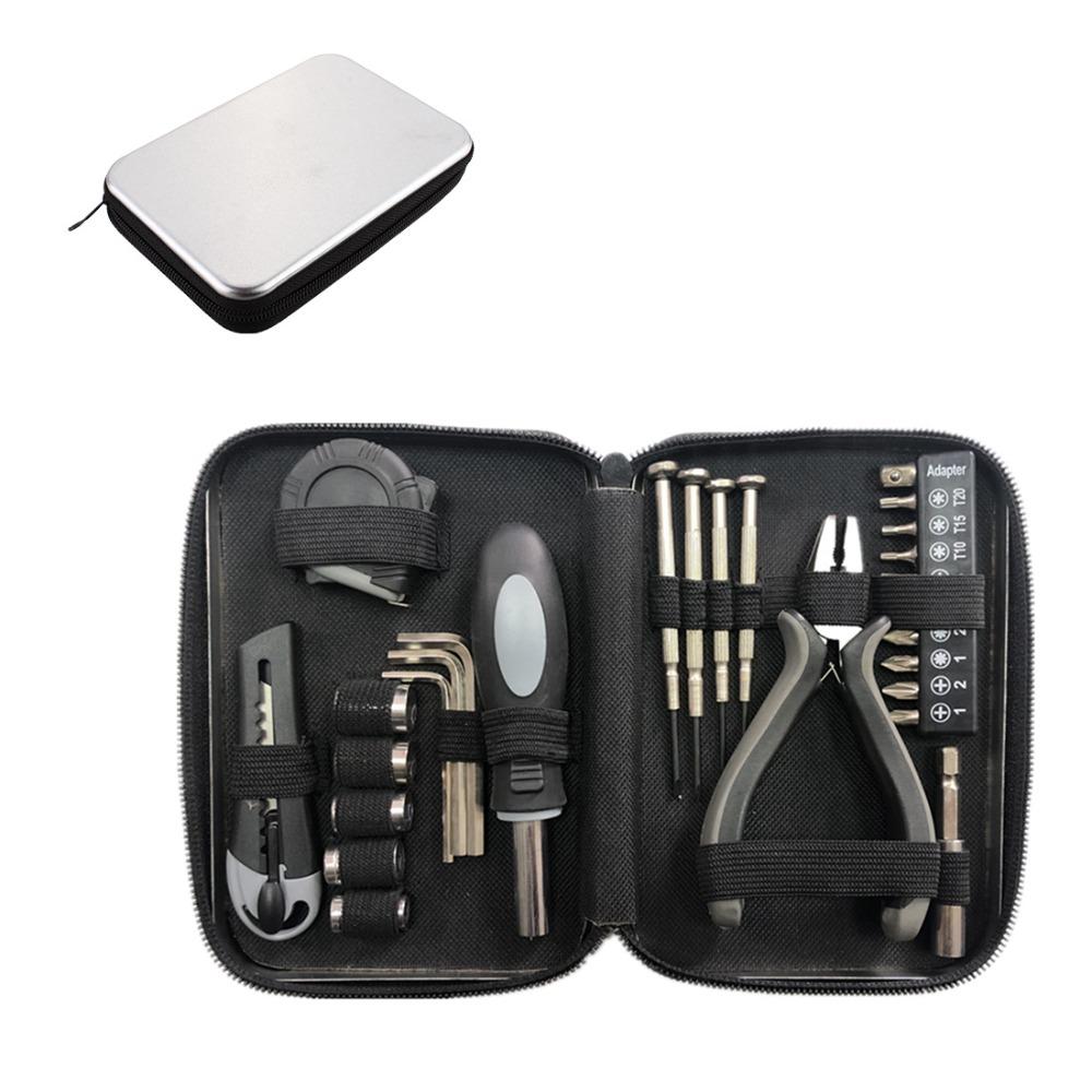 27 Pieces Metal Tool Kit Durable Iron Iron Hardware Tool Kit 27-Piece Tool Set Promotional Gifts Set
