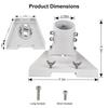 PowGrow Pipe Adapter Pole Mount for Starlink Gen 3 Adjustable Aluminum Alloy White