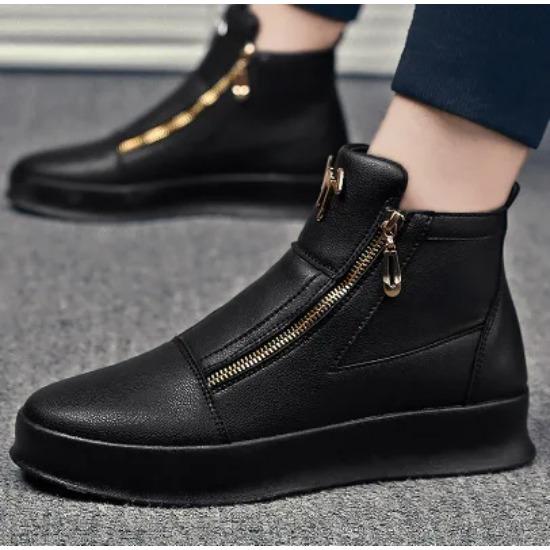 

Осенние мужские ботинки Удобная мужская повседневная обувь Дышащие слипоны Мужские высокие кеды Обувь на платформе Ботинки для мужчин 39
