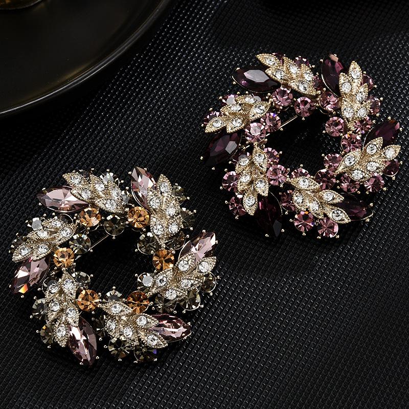 Brooch High-End Female Luxury Temperament Imported From Austria Crystal Corsage Suit Accessories Atmospheric Versatile Pin
