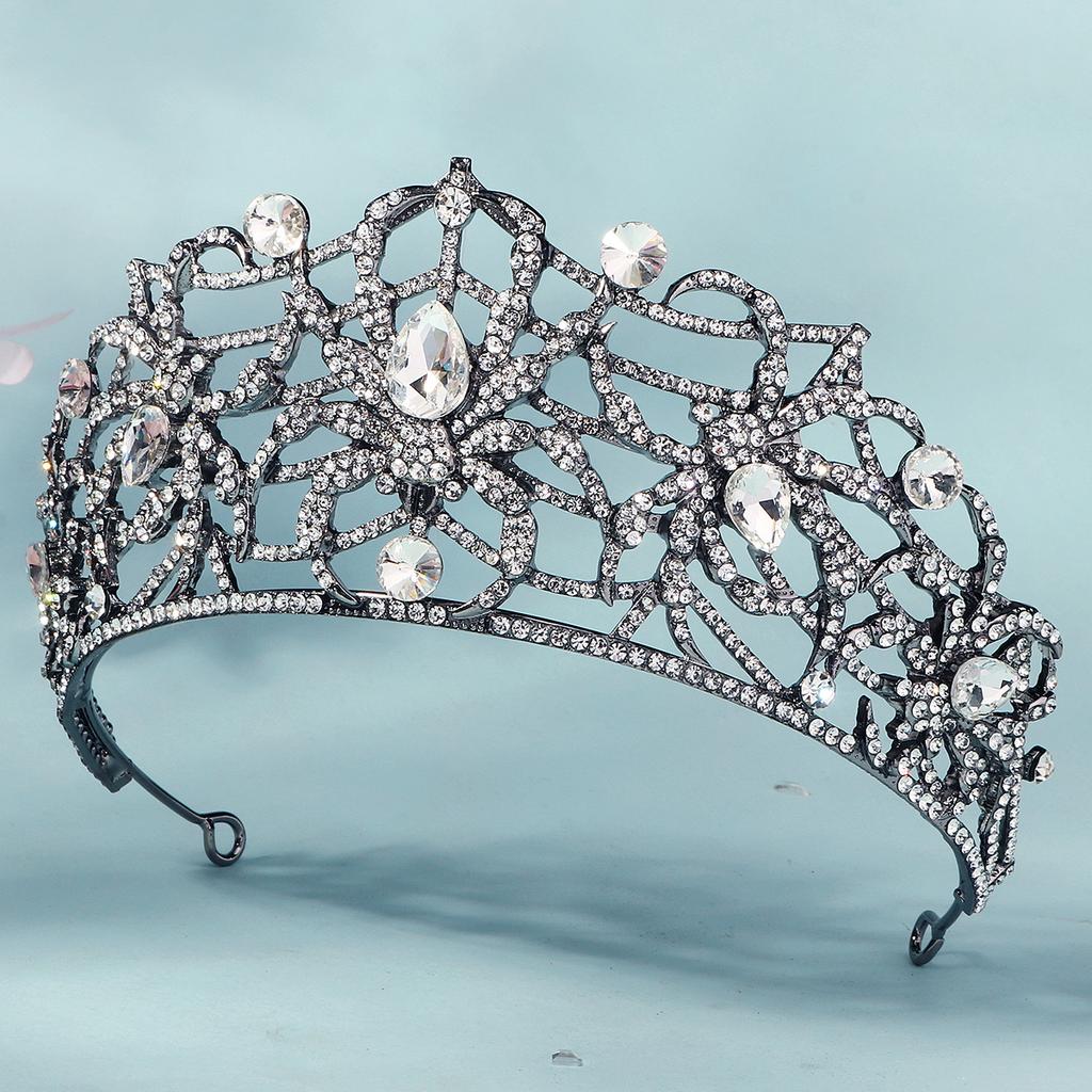 Skull Head Candy Scare Halloween Rhinestone Crystal Tiaras Crown for Queens Hair Jewelry Diadema Headpieces