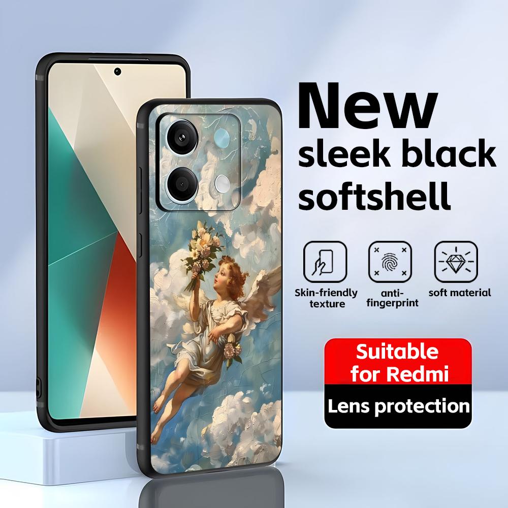 

Renaissance Art Paintings Phone Case For Redmi Note 14 13 12 11 Pro Plus S 5G 14C A3 Soft Black Phone Cover Redmi Note 14 Pro+ 5G (Global)