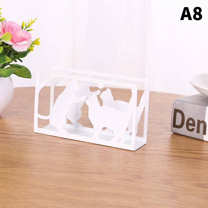1Pc Elegant Iron Art Tissue Box Homestay Napkin Holder Kitchen Dining Tabletop Accessory For Home And Restaurant Use