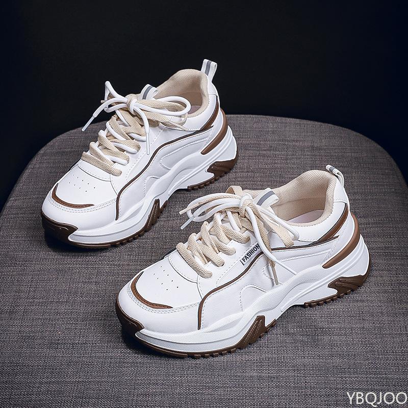 Fashion Spring  Autumn New Style Womens Vulcanized Shoes Breathable Sneakers Lace-up Ladies Casual Shoes Classic Chunky Women Shoes