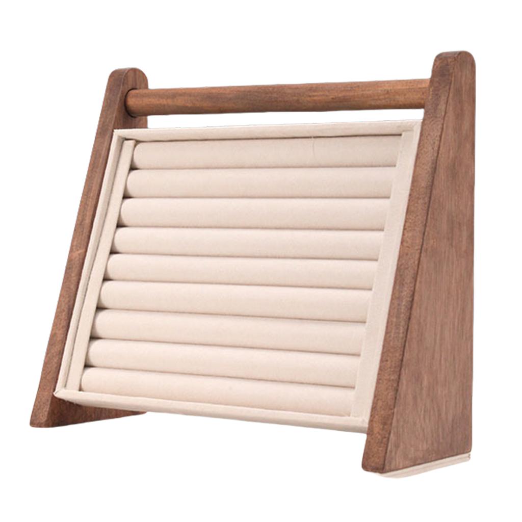 Multifunctional Wood Jewelry Display Stand Eye Catching Brooch Displaying Holder Perfect for Rings Earrings and Bangles
