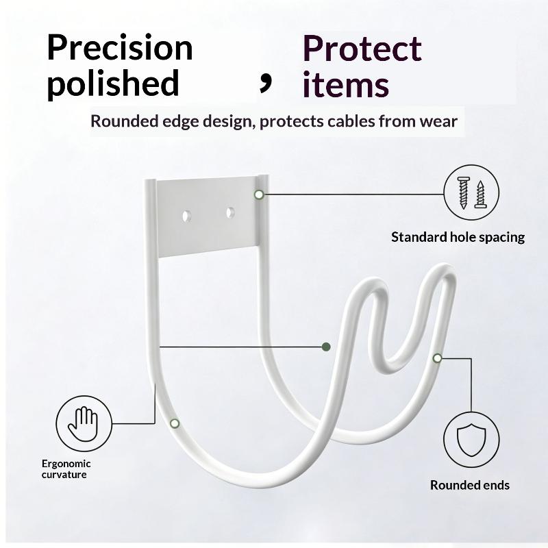 Wall Mounted Garden Hose Hanger Heavy Duty Sprayed Iron Water Pipe Storage Hook for 50ft Hose Patio Garden Use
