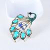 1Pc Elegant Peacock Brooch Charm Retro Pin Gorgeous Luxury Jewelry Accessories Party Birthday Gift Souvenir for Men and Women