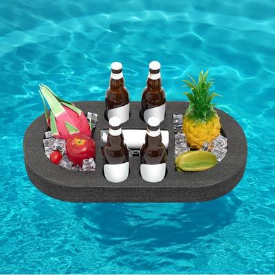 Large Floating Beverage Drink Holder & Snack Serving Tray for Pool Parties and Spa