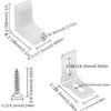 40pcs White Plastic Right Angle Bracket L Brackets, Metal 90 Degree Corner Brace Corner Support for Wood Shelf Chair Cabinet Bo