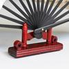 Vintage Art Chinese Style Wood/Silk/Paper/Lace Folding Hand Fan Stand Display Base Holder Wood Sturdy Home Office Table Decor