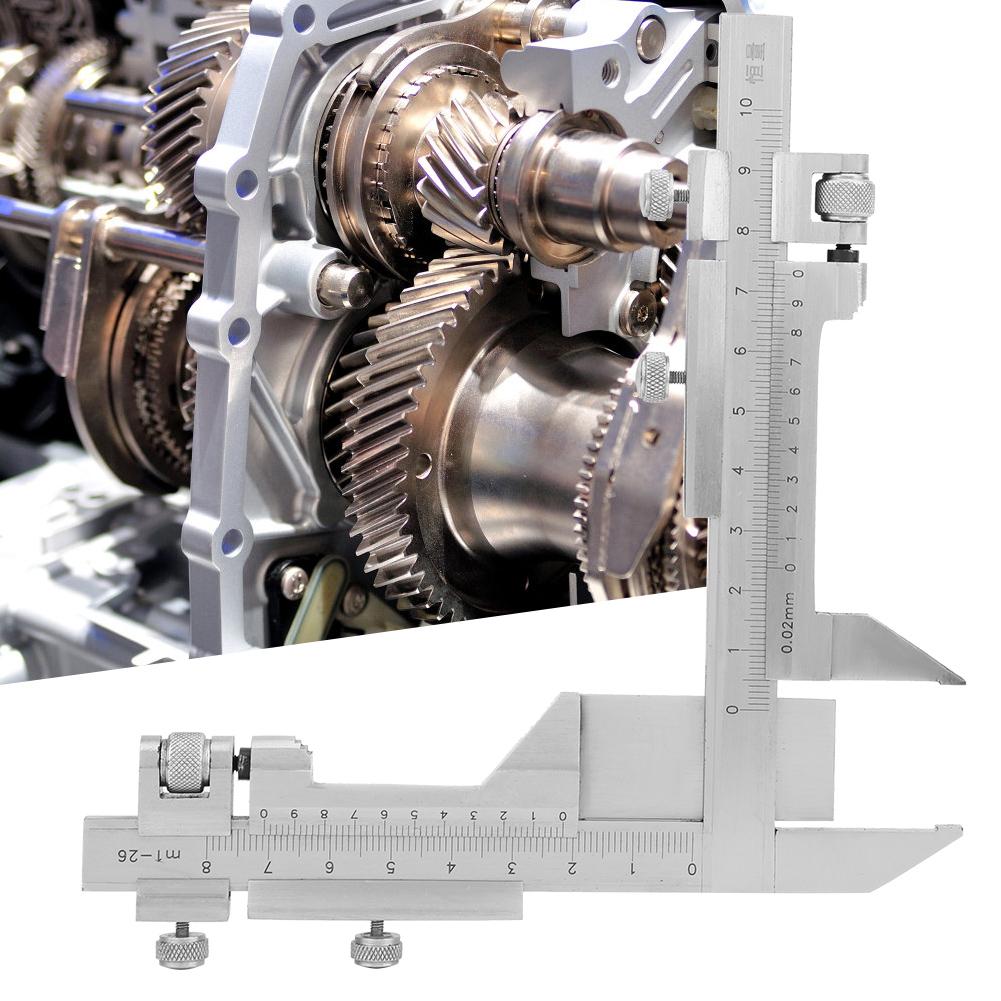 M126 Stainless Steel Gear Tooth Vernier Caliper Thickness Gauge Measuring Tools