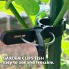 10pcs Fish Shaped Clip Fixing Plant Branches Stems Gardening Plastic Clips Black Plastic Protecting Plant Branches Clip